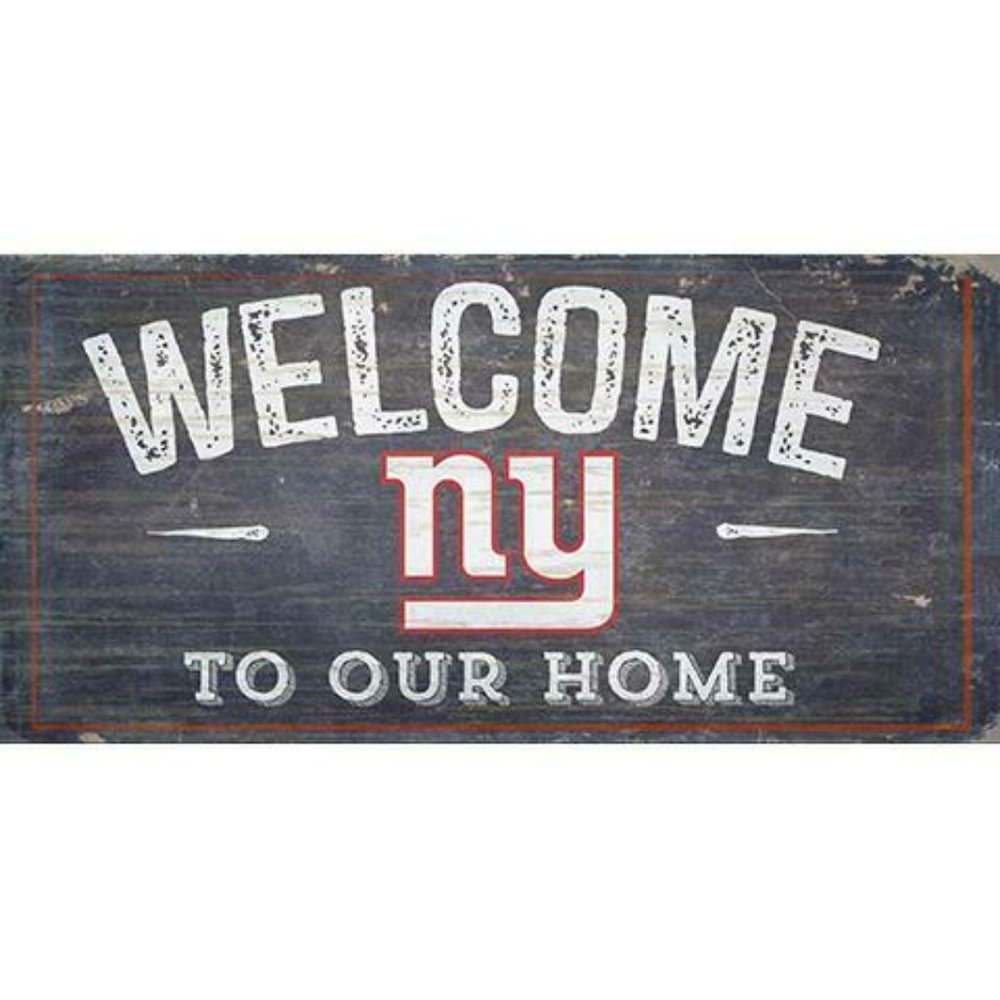 NEW YORK GIANTS WOOD SIGNS 6"X12"